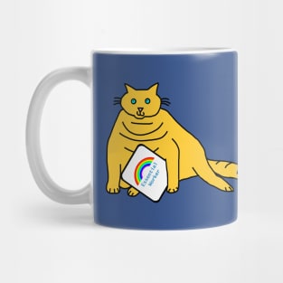 Shruti Cuddly Cat Essential Worker Rainbow Mug